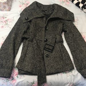Tweed collared coat
